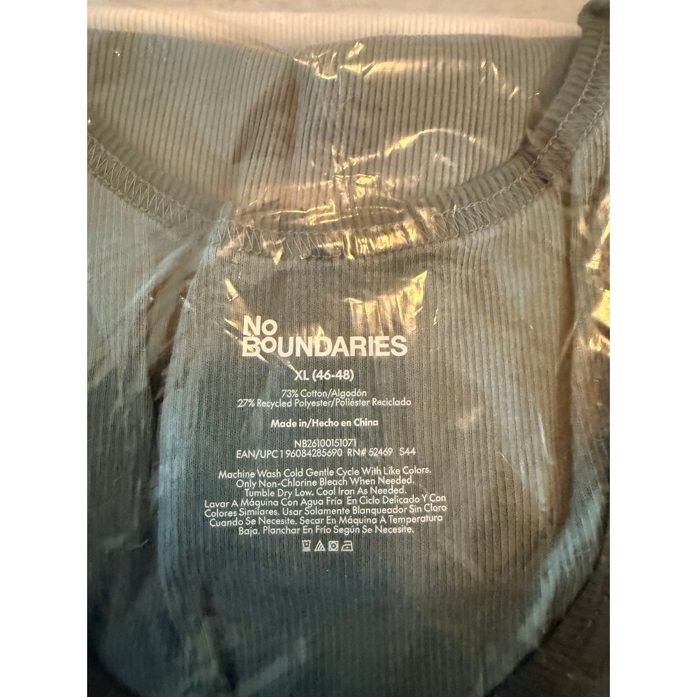 No Boundaries Mens 3 Pack Tank Top Military Pack XL 46-48 Ribbed Cotton Blend